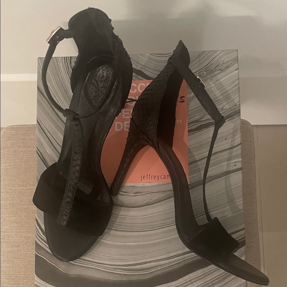 Joie Black Strappy Heels - Show Stopper